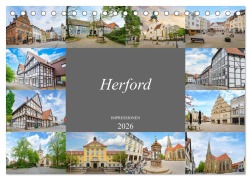 Cover-Bild zum Titel 'Herford Impressionen (Tischkalender 2026 DIN A5 quer), CALVENDO Monatskalender' von 'Dirk Meutzner'