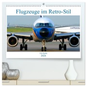 Cover-Bild zum Titel 'Flugzeuge im Retro-Stil (hochwertiger Premium Wandkalender 2026 DIN A2 quer), Kunstdruck in Hochglanz' von 'Udo Haafke'