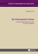 Cover-Bild zum Titel 'Die Erkennbarkeit Gottes' von 'Grzegorz Grinn'