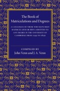 Cover-Bild zum Titel 'The Book of Matriculations and Degrees' von ''