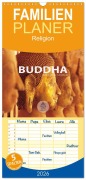 Familienplaner 2026 - BUDDHA - Ein sanftes Lächeln mit 5 Spalten (Wandkalender, 21 x 45 cm) CALVENDO - Mario Weigt