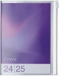 MARK'S 2024/2025 Taschenkalender A6 vertikal, Gradient // Purple - 
