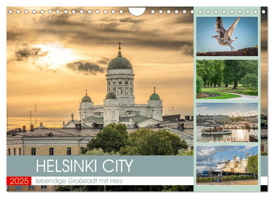 HELSINKI CITY (Wandkalender 2025 DIN A4 quer), CALVENDO Monatskalender - Dieter Gödecke