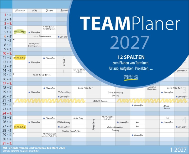 Teamplaner 2027 - 