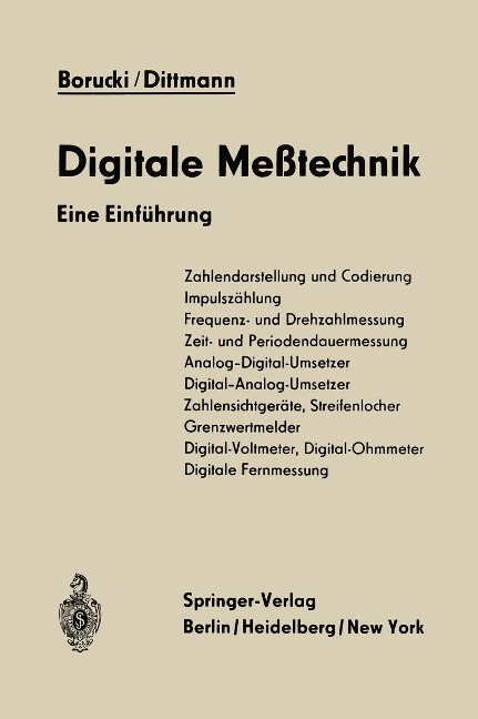 Digitale Meßtechnik - Ludwig Borucki, J. Dittmann