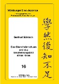 Cover-Bild zum Titel 'Das Shen-hsien chuan und das Erscheinungsbild eines Hsien' von 'Gertrud Güntsch'