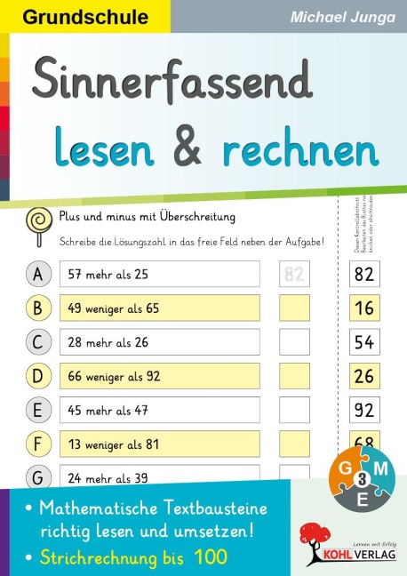 Sinnerfassend lesen und rechnen / Addition und Subtraktion bis 100 - Michael Junga