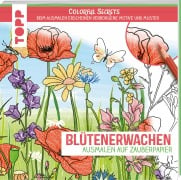 Cover-Bild zum Titel 'Colorful Secrets - Blütenerwachen (Ausmalen auf Zauberpapier)' von 'Marina Zihm'