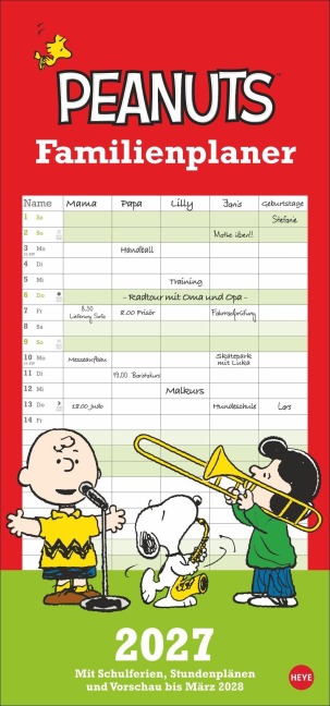 Peanuts Familienplaner 2027 - 