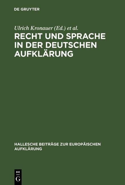 Recht und Sprache in der deutschen Aufklärung - 