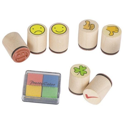 Stempel Kleeblatt, Smile, ...(7 Stempel), Motivationsstempel - 