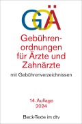 Cover-Bild zum Titel 'Gebührenordnungen für Ärzte und Zahnärzte' von ''