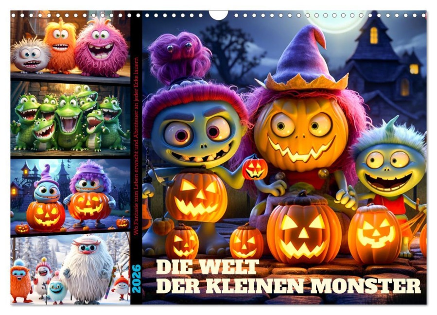 Die Welt der kleinen Monster (Wandkalender 2026 DIN A3 quer), CALVENDO Monatskalender - Dirk Meutzner