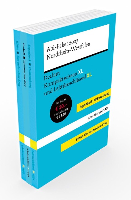 ABI-Paket 2027 Baden-Württemberg / Nordrhein-Westfalen - Reclam Kompaktwissen XL und Lektüreschlüssel XL - Marc Grohall, Hannes Höfer, Stefan Matuschek, Heinrich von Kleist, Theodor Pelster