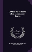 Cover-Bild zum Titel 'Criteria for Selection of an Information Source' von 'Gerstberger Peter G'
