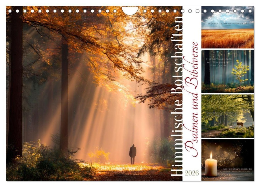 Psalmen und Bibelverse - Himmlische Botschaften (Wandkalender 2026 DIN A4 quer), CALVENDO Monatskalender - Melanie Viola