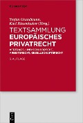 Cover-Bild zum Titel 'Textsammlung Europäisches Privatrecht' von ''