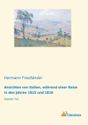 Cover-Bild zum Titel 'Ansichten von Italien, während einer Reise in den Jahren 1815 und 1816' von 'Hermann Friedländer'