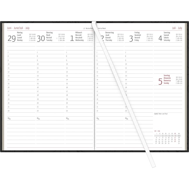 Wochenbuch 2026 - farbig sortiertes Bundle - 1W/2S - 14,6x21 - Blauer Engel - Büro-Kalender - 766-0701 - 