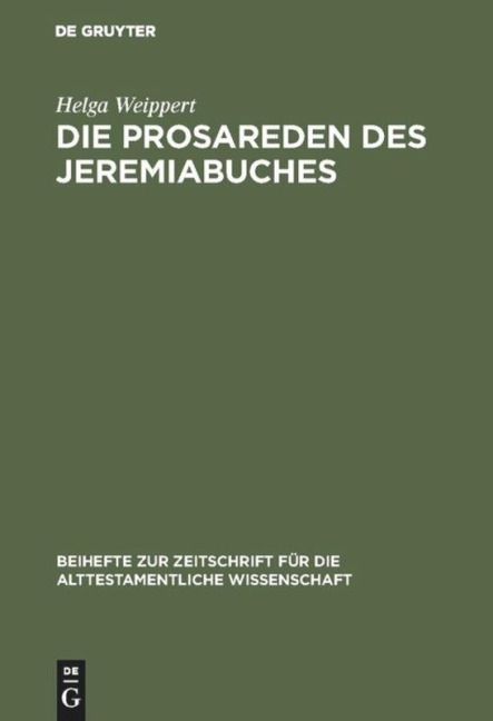 Die Prosareden des Jeremiabuches - Helga Weippert
