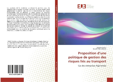Proposition d'une politique de gestion des risques liés au transport - Rachida Hamzi, El Abbes Bouda