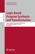 Cover-Bild zum Titel 'Logic-Based Program Synthesis and Transformation' von ''