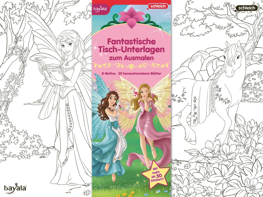 Schleich | Bayala - Fantastische Tisch-Unterlagen zum Ausmalen - 