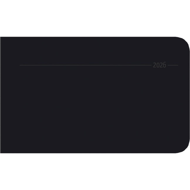 Timer TO GO Tucson schwarz 2026 - Büro-Kalender 15x9 cm - 1 Woche 2 Seiten - Quer-Timer - Alpha Edition - 