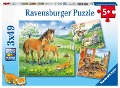 Kuschelzeit. Kinderpuzzle 3 x 49 Teile - 