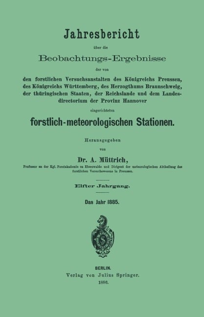 Jahresbericht über die Beobachtungs-Ergebnisse - A. Müttrich