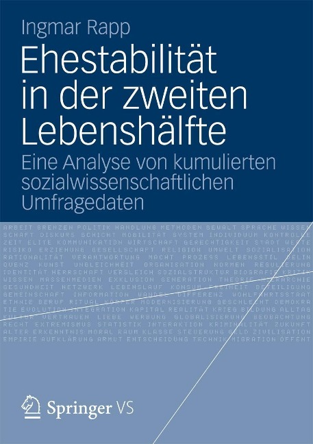 Ehestabilität in der zweiten Lebenshälfte - Ingmar Rapp