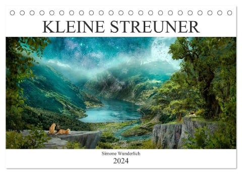 Kleine Streuner (Tischkalender 2024 DIN A5 quer), CALVENDO Monatskalender - Simone Wunderlich