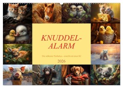 Cover-Bild zum Titel 'Knuddel-Alarm (Wandkalender 2026 DIN A2 quer), CALVENDO Monatskalender' von 'Cathrin Illgen'