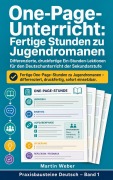 Cover-Bild zum Titel 'One-Page-Unterricht: Fertige Stunden zu Jugendromanen' von 'Martin Weber'