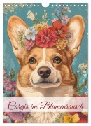 Cover-Bild zum Titel 'Corgis im Blumenrausch (Wandkalender 2026 DIN A4 hoch), CALVENDO Monatskalender' von 'Ally Bee'
