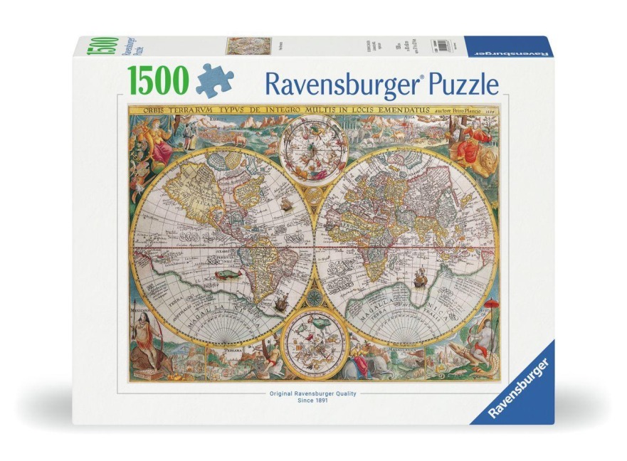 Erwachsenenpuzzle 1500 Teile - Weltkarte 1594 - 