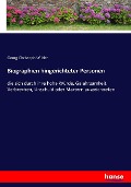 Cover-Bild zum Titel 'Biographien hingerichteter Personen' von 'Georg Christoph Wilder'