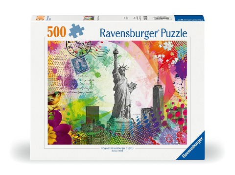 Erwachsenenpuzzle 500 Teile - Postkarte aus New York - 