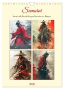 Cover-Bild zum Titel 'Samurai. Kunstvolle Darstellungen historischer Krieger (Wandkalender 2026 DIN A4 hoch), CALVENDO Monatskalender' von 'Rose Hurley'