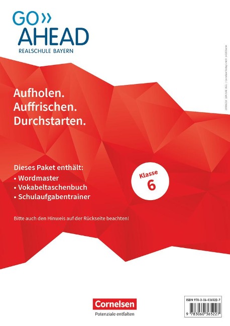 Go Ahead 6. Jahrgangsstufe. Realschule Bayern - Arbeitshefte Wordmaster, Vokabeltaschenbuch und Schulaufgabentrainer (Im Paket) - 