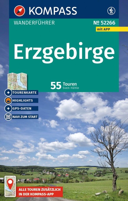 KOMPASS Wanderführer Erzgebirge, 55 Touren mit Extra-Tourenkarte - Sven Hähle