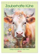 Zauberhafte Kühe. Duftige Aquarelle von tollen Tieren (Tischkalender 2026 DIN A5 hoch), CALVENDO Monatskalender - Rose Hurley