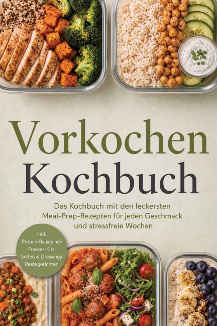 Vorkochen Kochbuch: Das Kochbuch mit den leckersten Meal-Prep-Rezepten für jeden Geschmack und stressfreie Wochen - inkl. Protein-Bausteinen, Freezer-Kits, Soßen & Dressings, Restegerichten - Hildegard Brenner