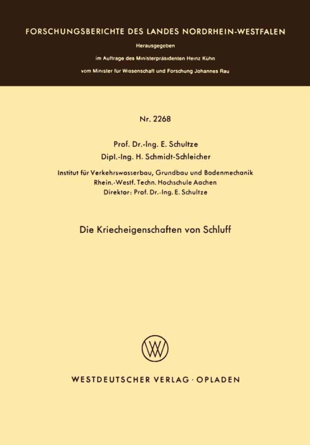 Die Kriecheigenschaften von Schluff - Edgar Schultze