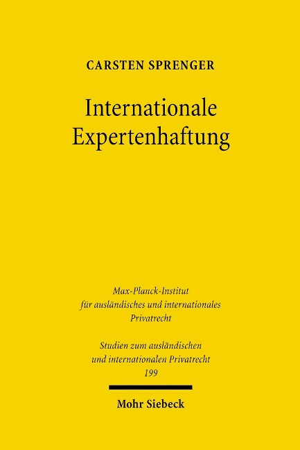 Internationale Expertenhaftung - Carsten Sprenger