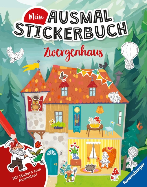 Mein Ausmalstickerbuch - Zwergenhaus - 