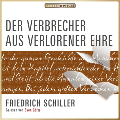 Der Verbrecher aus verlorener Ehre - Friedrich Schiller
