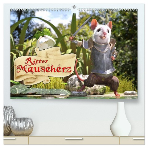 Ritter Mauseherz (hochwertiger Premium Wandkalender 2025 DIN A2 quer), Kunstdruck in Hochglanz - Karsten Schröder