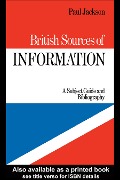 Cover-Bild zum Titel 'British Sources of Information' von 'P. Jackson'