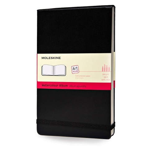 Moleskine Aquarellalbum, L/A5, 200g-Aquarellpapier, Hard Cover, Schwarz - 